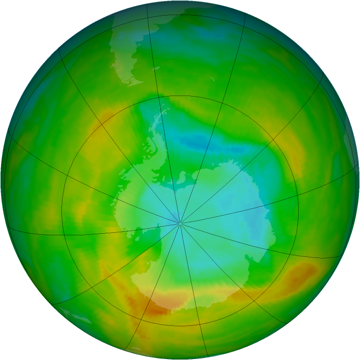 Antarctic ozone map for 16 November 1983